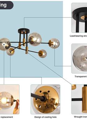 灯玻璃吊舍灯现代TSB嵌入式天花板灯具餐厅客厅室厨通房道农卧照