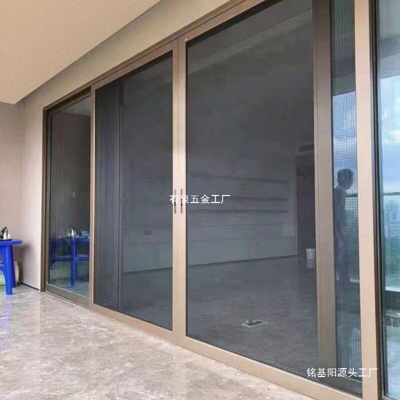 金刚网纱门推拉式平移沙门推门带锁高清防蚊阳台推拉门纱窗防盗门