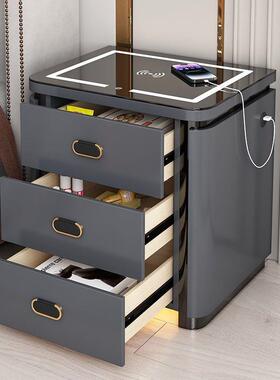 智能无ZIZ线多功三抽床柜多头功能带锁家用一体柜保能险绢花通用