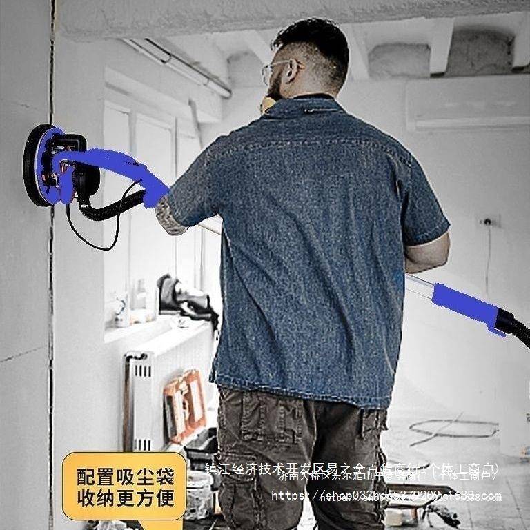 正能自吸无19724刷墙面磨机墙纸壁腻子杆砂长打磨机无刷电打动磨