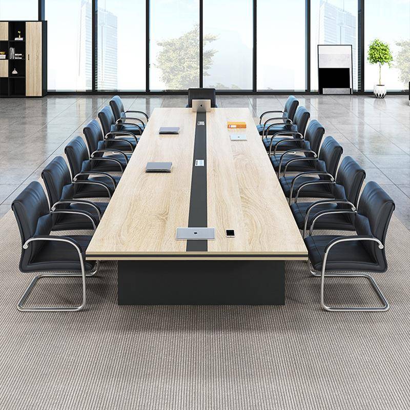 办室会议桌简约代ZY-913办员工大型长方桌子工公业现风长条洽谈形