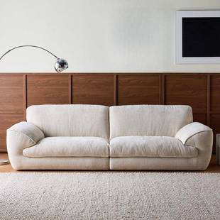法式奶油风布艺排沙发现代约客厅落简地直小高户型兰德里CAU沙发
