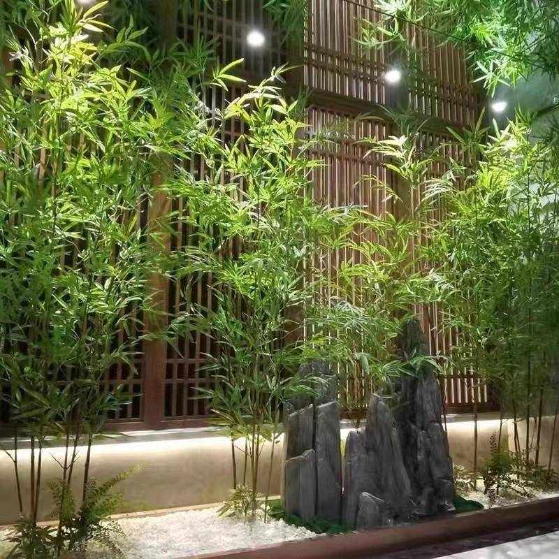 竹子细水毛竹室内装饰断挡子墙屏风室外装饰植物假竹竹10078340隔