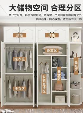 欧济式门衣柜家用室简约现代小户型出租房用简易柜子ZXH两经型衣