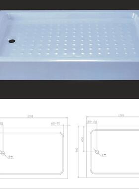 浴底盘不加厚厂家TJD底亚克力淋浴房底盆锈钢支架L形座淋乳白色
