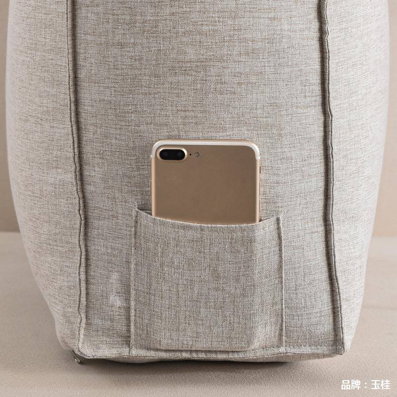 新款棉硬麻曲线形靠背垫现TTR实代木沙发靠弧背床头舒适靠枕硬靠