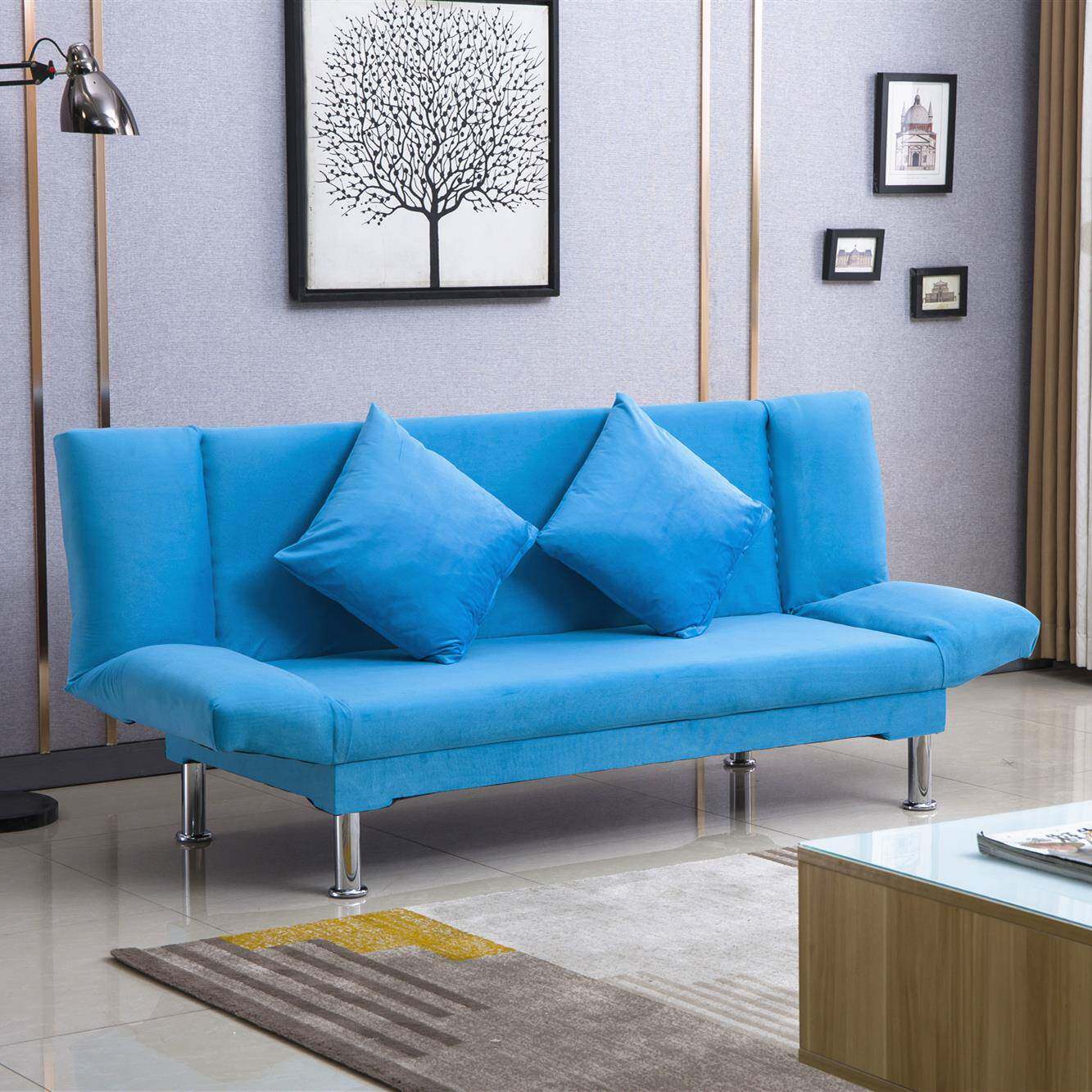 001818N5小户型客舍厅简易沙发租房宿可折单叠两出用沙发床双懒人