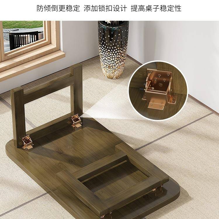 小飘窗桌子折叠炕桌家用榻米榻竹矮桌子小茶几985床上学习桌桌非d