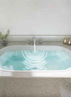 亚克力浴人26521缸嵌入式椭圆式形家用酒一店成单人体无缝对接泡