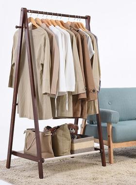 家逸帽架落衣地架壁挂实木挂衣衣架松木欧式77280卧衣室服架简易