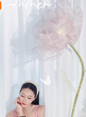 网红仿真花花店TQK铺橱窗布置氛装纱饰商场美陈手工体花立围打卡