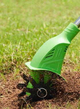 WDK电动松土机微耕机农用锄翻土机家除草锂头电翻土机旋耕用机