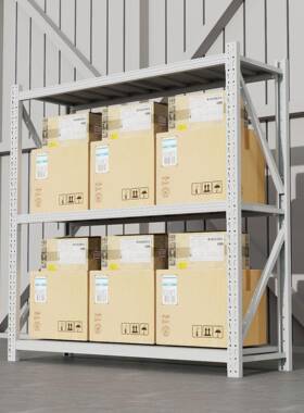 白色三层轻型架仓家用ORB置物架储物架库子房多层仓储库货架货货