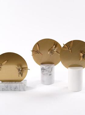 新中创意金YH007属装饰摆设书房式办摆公桌书柜茶几博古架售楼处