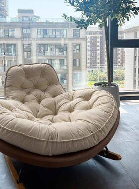 DOH轻厅简约现代摇台摇椅网红客阳懒人躺椅休闲椅子奢单人沙发午