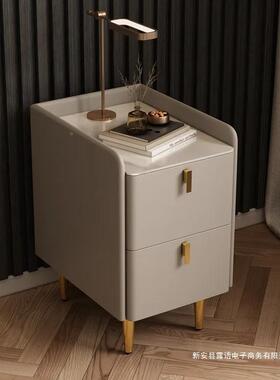 岩意床柜卧室家用简约现代HOC头床边柜储物收纳柜轻奢板简易整式