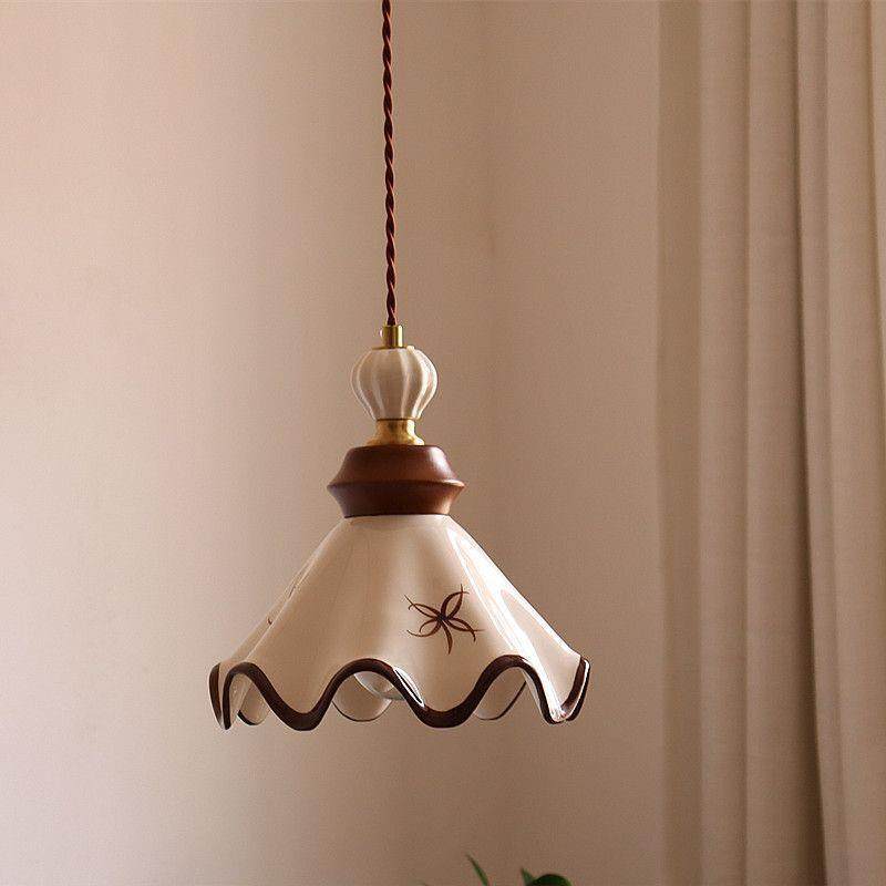复手绘陶421吊灯中古法式奶风餐厅床油头瓷玄关入户民宿日古式茶,家装灯饰光源,智能吊灯,淘宝优惠券,粉丝福利购,淘宝优惠卷
