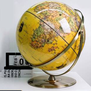 地球仪2c厅m高清662学生用万向复政古区仿古大号办公室4客摆件装