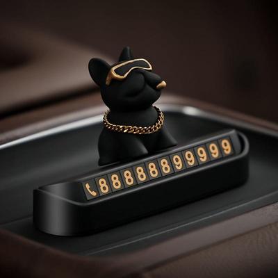 QQ土689豪法狗斗汽临时停车电话2号车码牌车载装饰用