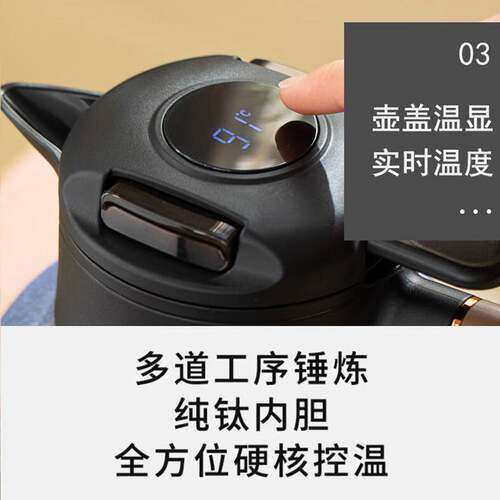 泓雁钛壶焖茶壶家用温显焖泡茶水分离大容量老白茶养生泡茶壶保温
