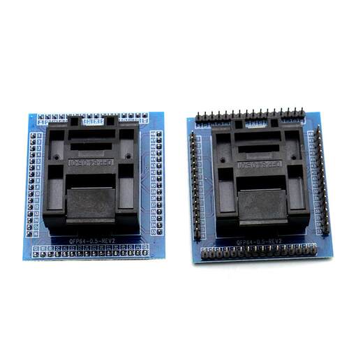 LQFPTQFPQFPKLWM64翻盖弹测试0.5mm座间距ST2片烧录座编程座