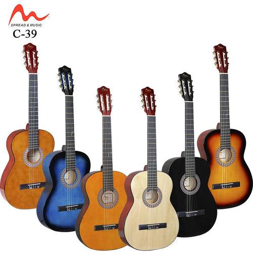 39寸古典吉他多色直销初学者普及椴木吉他