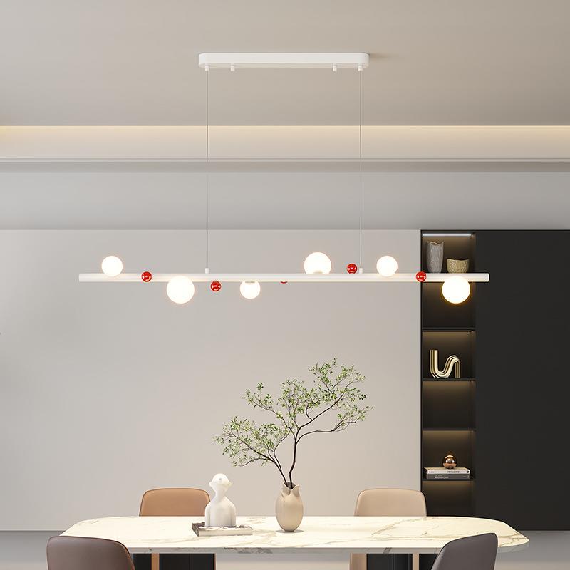 创意餐厅吊灯氛围灯简约现代客厅长条吧台吊灯中山灯具卧室床头灯