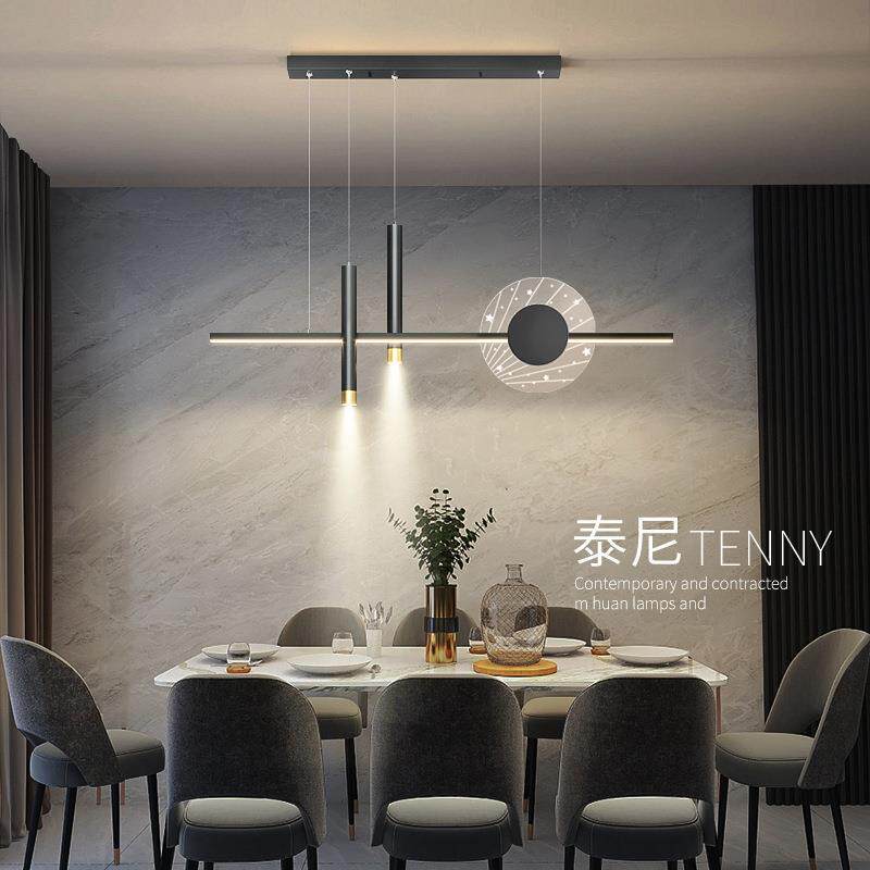 餐厅吊灯现代简约轻奢吧台办公室个性极简岛台长条设计师格调灯具