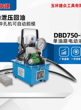 长捷电动超高压油泵DBD750-D2X自动回油液压泵可自动泄压