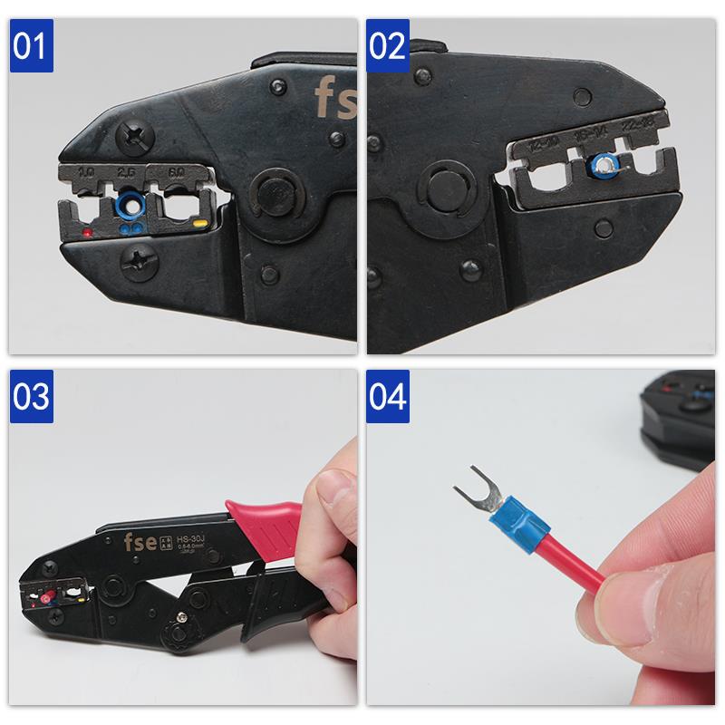 fse华胜9寸H工S系列压接冷钳压端子针型预899绝缘OT/U具T裸端子插