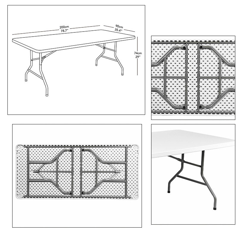 户外露营餐桌塑料折叠桌加厚野餐摆摊方桌便携式多功能便利店桌子