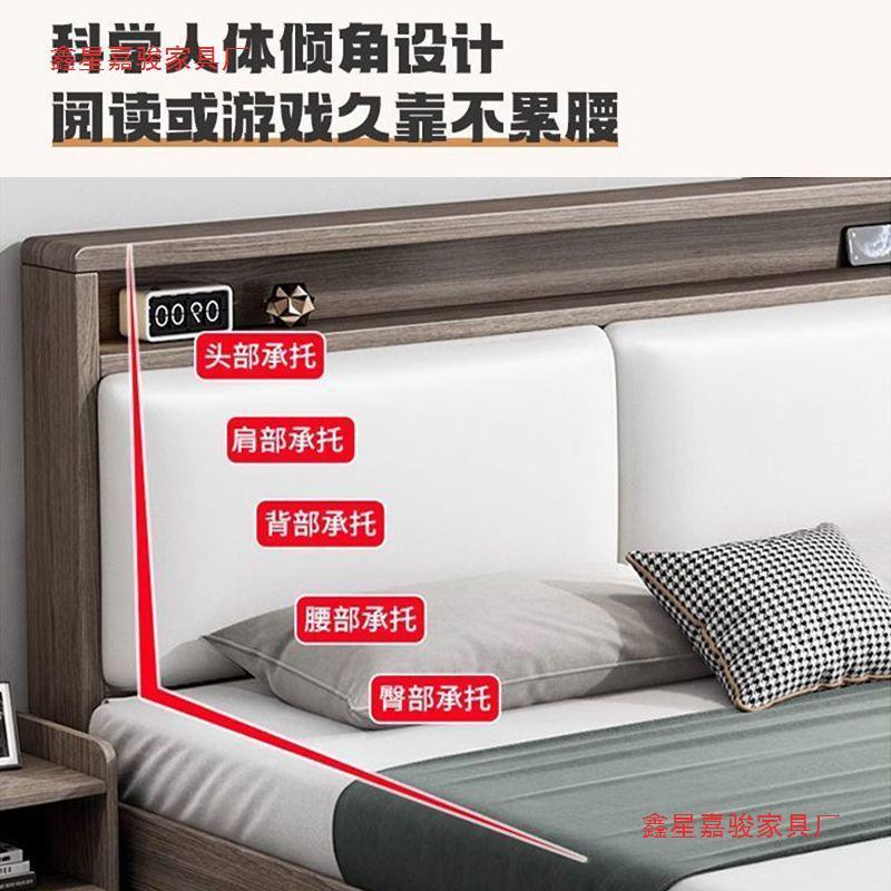 家用1.5米小8型软床民宿1.2无品牌/m单人床包实木板床双人1.x户2