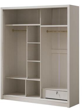 现代简约烤漆16/1.8米推拉门衣柜组装板式白色.趟门移门9Y020-1#