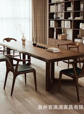 南美胡桃长木房高档实书木书桌客厅家用工作台办公书KMM-7527画学