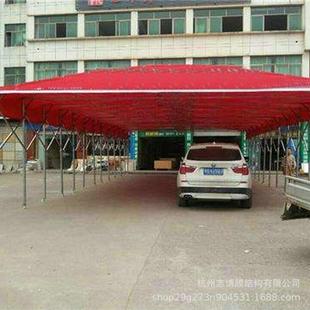 户外推拉遮阳棚NOT移遥控叠电动移动拉蓬腾空推仓库折遮雨动蓬