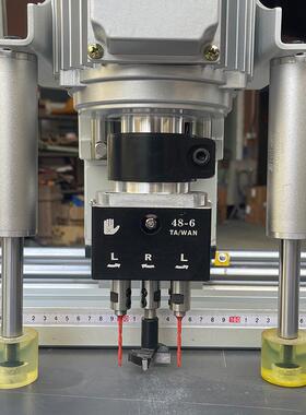 铰木孔机械四LQL头链钻孔机合页钻机打工孔机橱衣柜门同心钻