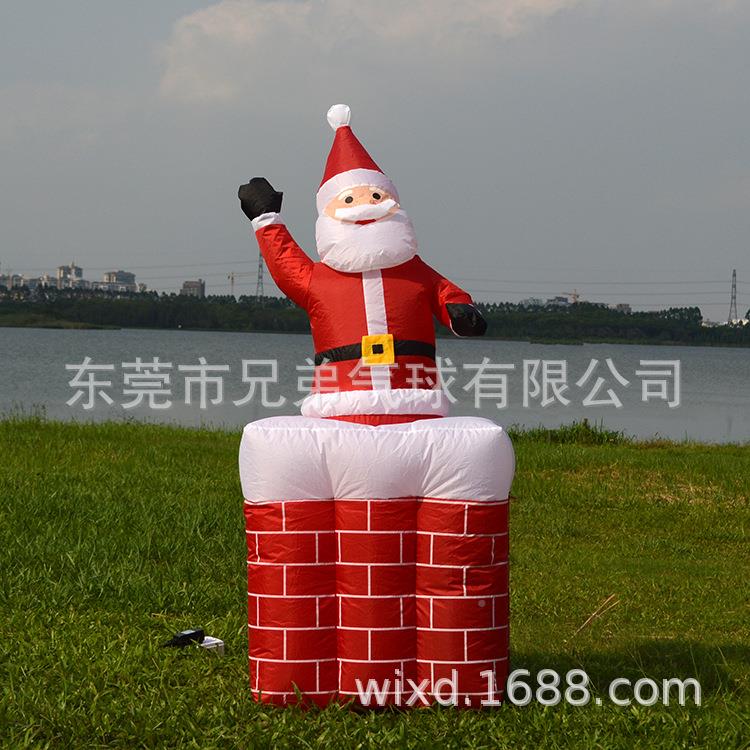 气圣诞老人VUN气模圣充诞节充气北极草熊户外坪庭院假对日派灯光