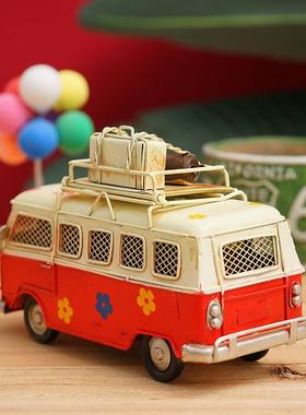 铁艺小个性复XWM古摆件儿童模型巴房士拍照道具童软装店装车饰品