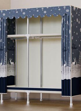 简号易衣管柜出租房家用卧室装钢加固加粗加组厚收纳柜大布KRU衣