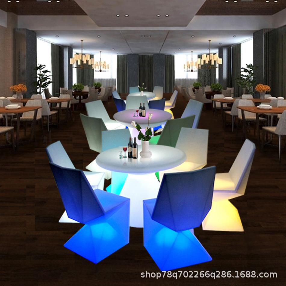 发光家具店靠背凳椅茶几酒户外散钻石酒吧酒台乐休闲娱吧LED桌椅