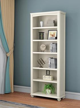 7学T实木书柜纳置物架组合柜简子分层架轻奢柜收儿童RHF生白色约