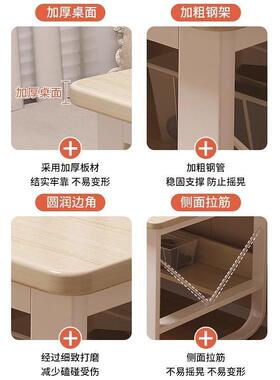 床尾女妆台卧桌室梳简约现代书化800妆台一体网红化妆桌子卧室生