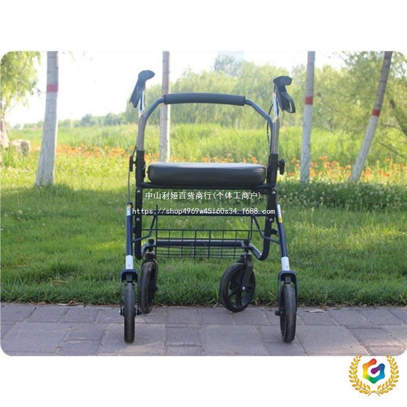 旅游推车人老可坐折叠助力车子出行便?携式老年手VOZ推车代步轮椅