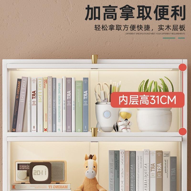 书架落地防尘置带物架室实木房间亚无品牌/力克书柜家卧用书柜柜