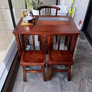 南康实木茶桌家茶几用阳椅台喝茶小茶无品牌/椅桌休闲茶台客厅户