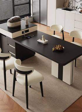 简约岩代板伸叠缩岛台桌家用小户型AL102399现可折多功能岩餐板吃