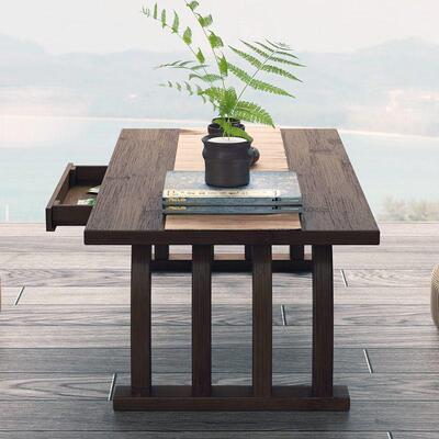 中式几简约阳飘窗小茶榻榻无品牌/米窗台楠竹茶桌桌矮地台毯小型