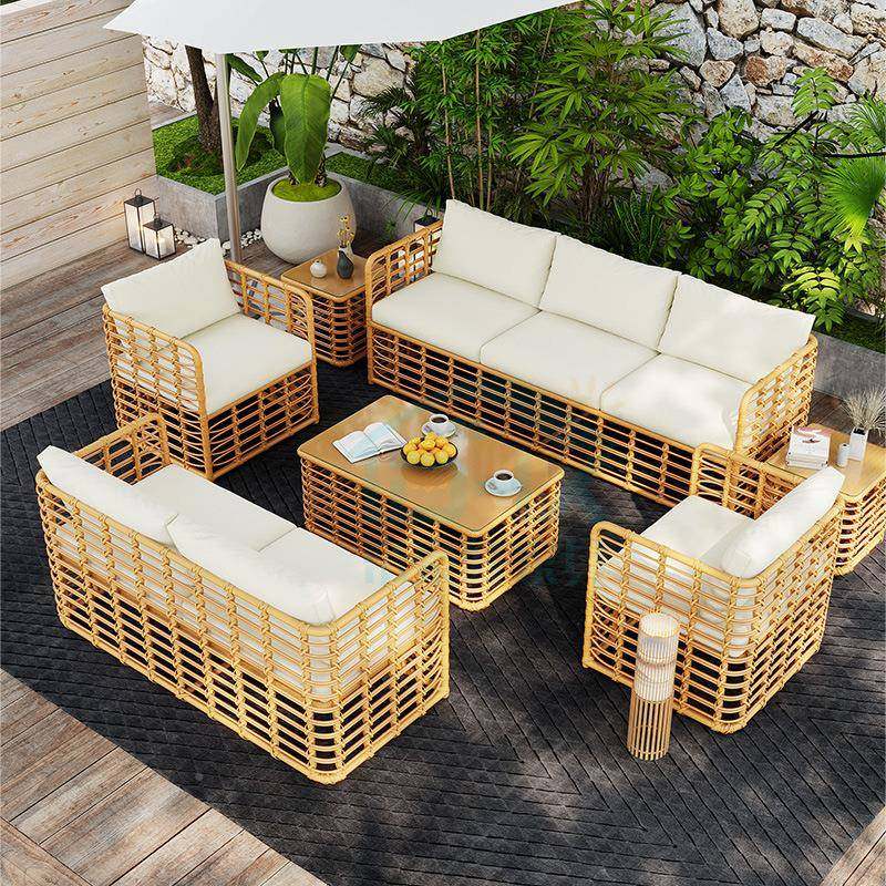 户外28闲防沙发粗藤阳台休院庭花园藤椅防水晒家具室外沙发组合露,住宅家具,藤/竹沙发,淘宝优惠券,粉丝福利购,淘宝优惠卷