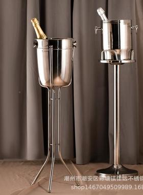 高档双设层香槟桶吧套装落地冰桶家用红酒冰桶酒酒酒店冰器NTTZ-0