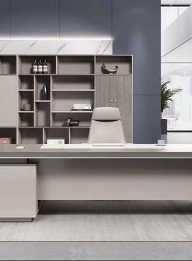 办公桌简约室现代经理AFJ桌子办板公家具大气总裁主管桌椅组老合